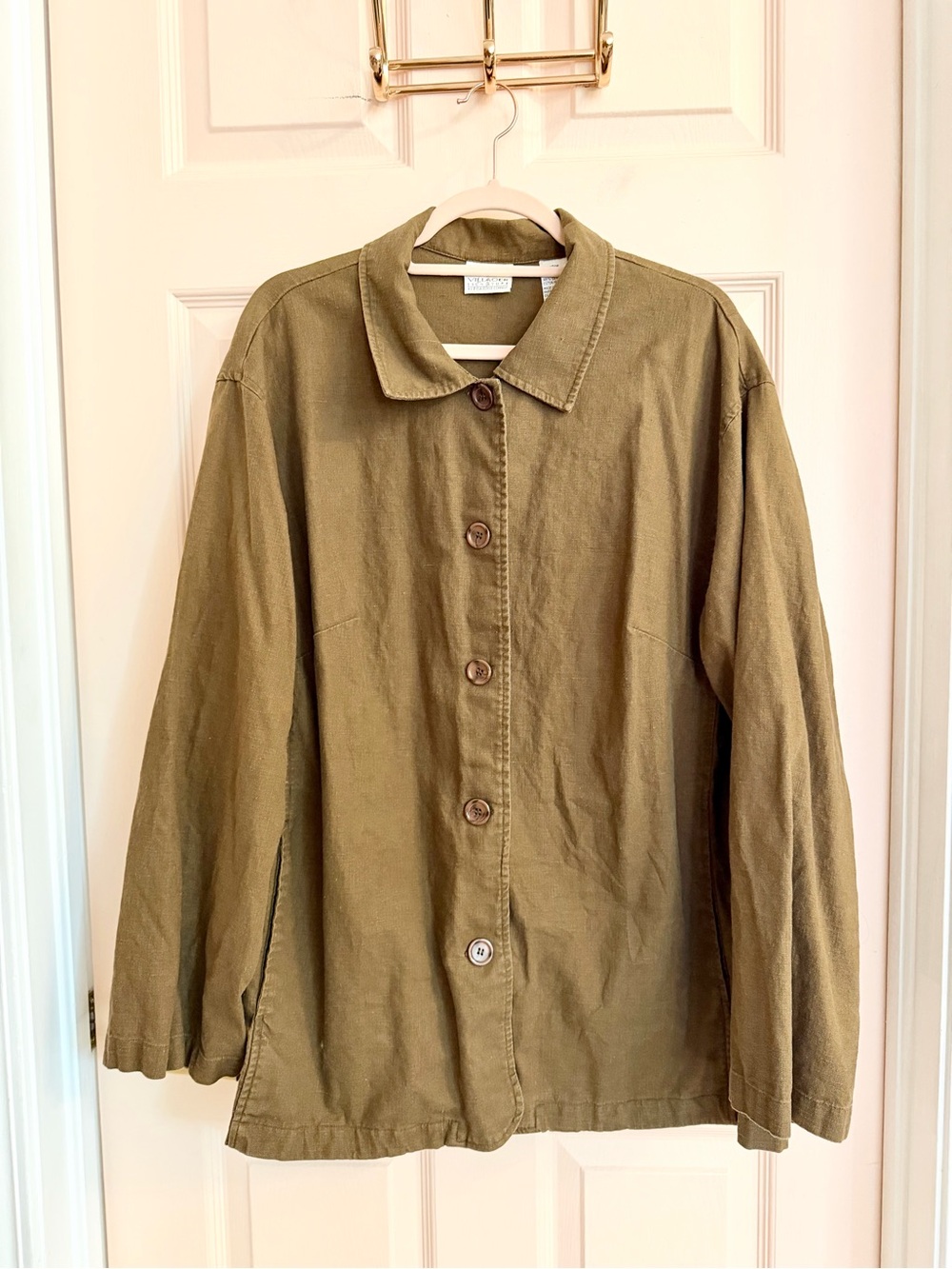 Green linen cotton Liz Claiborne jacket